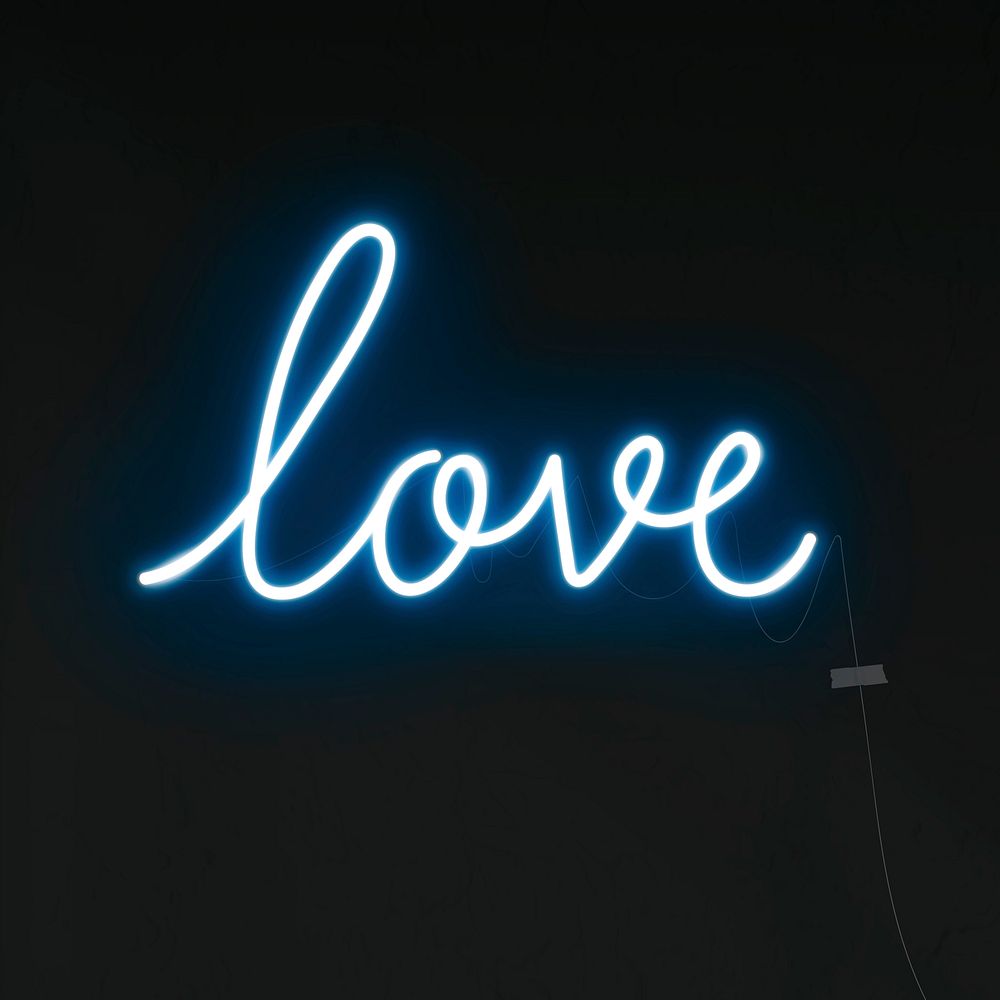 Neon love sign design resource icon