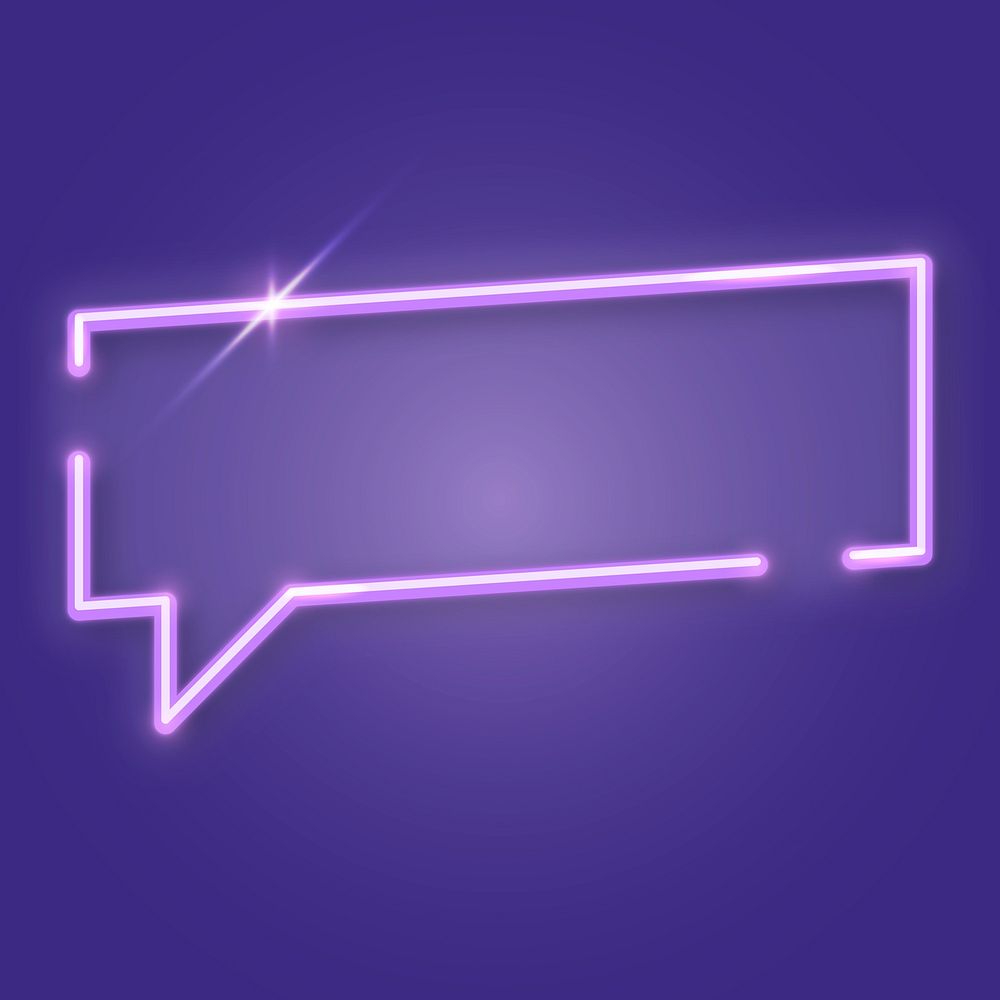 Purple speech balloon design element vector