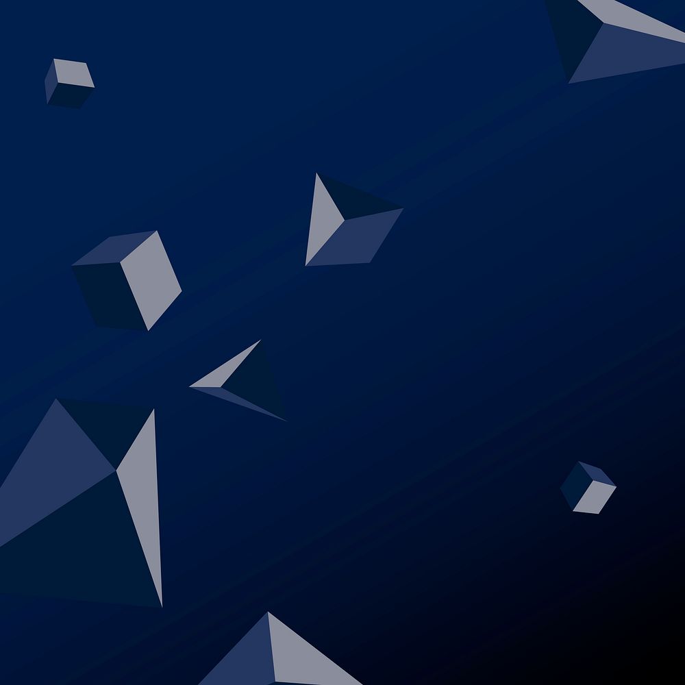 Geometrical shape patterned blue background vector