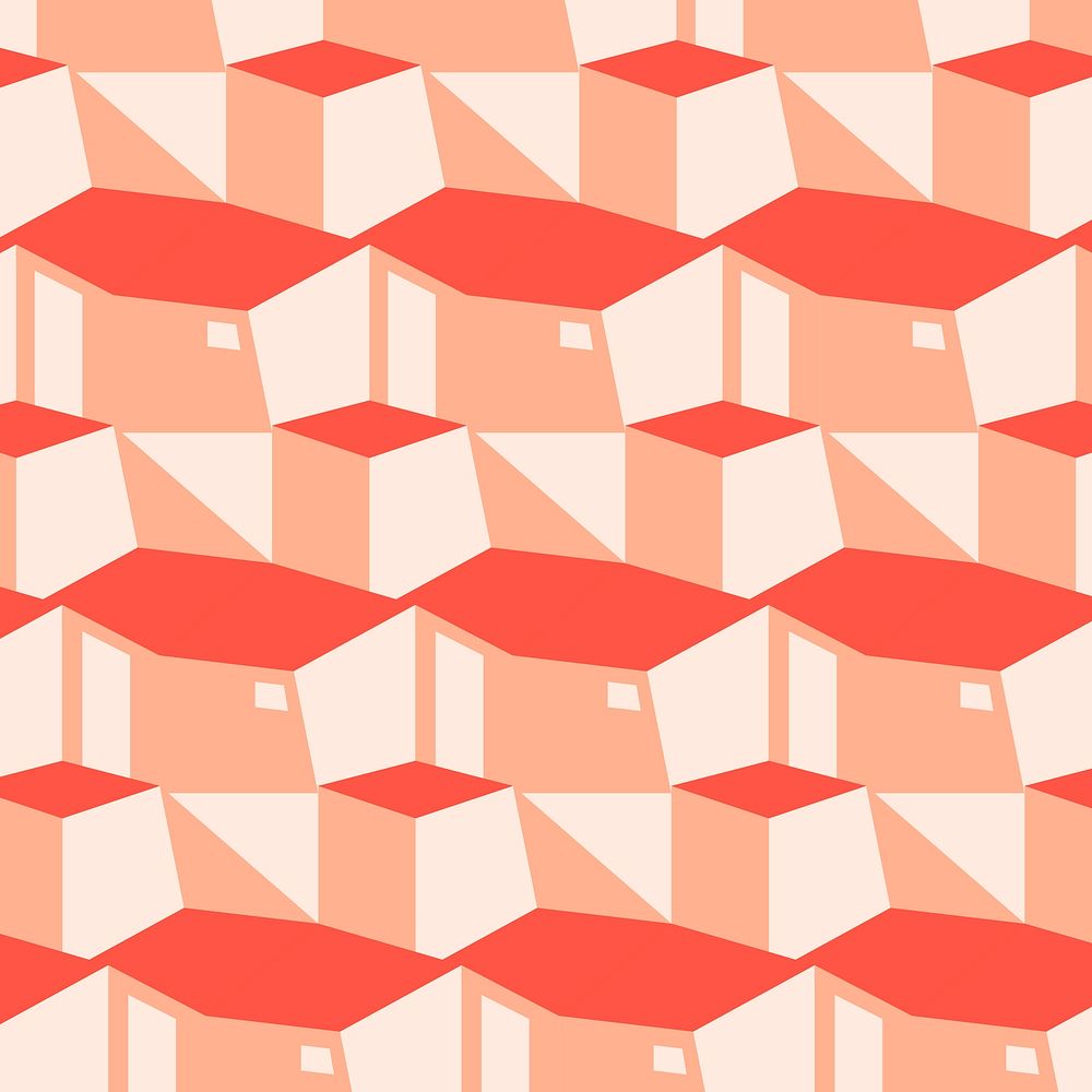Pink and red geometrical pattern vector