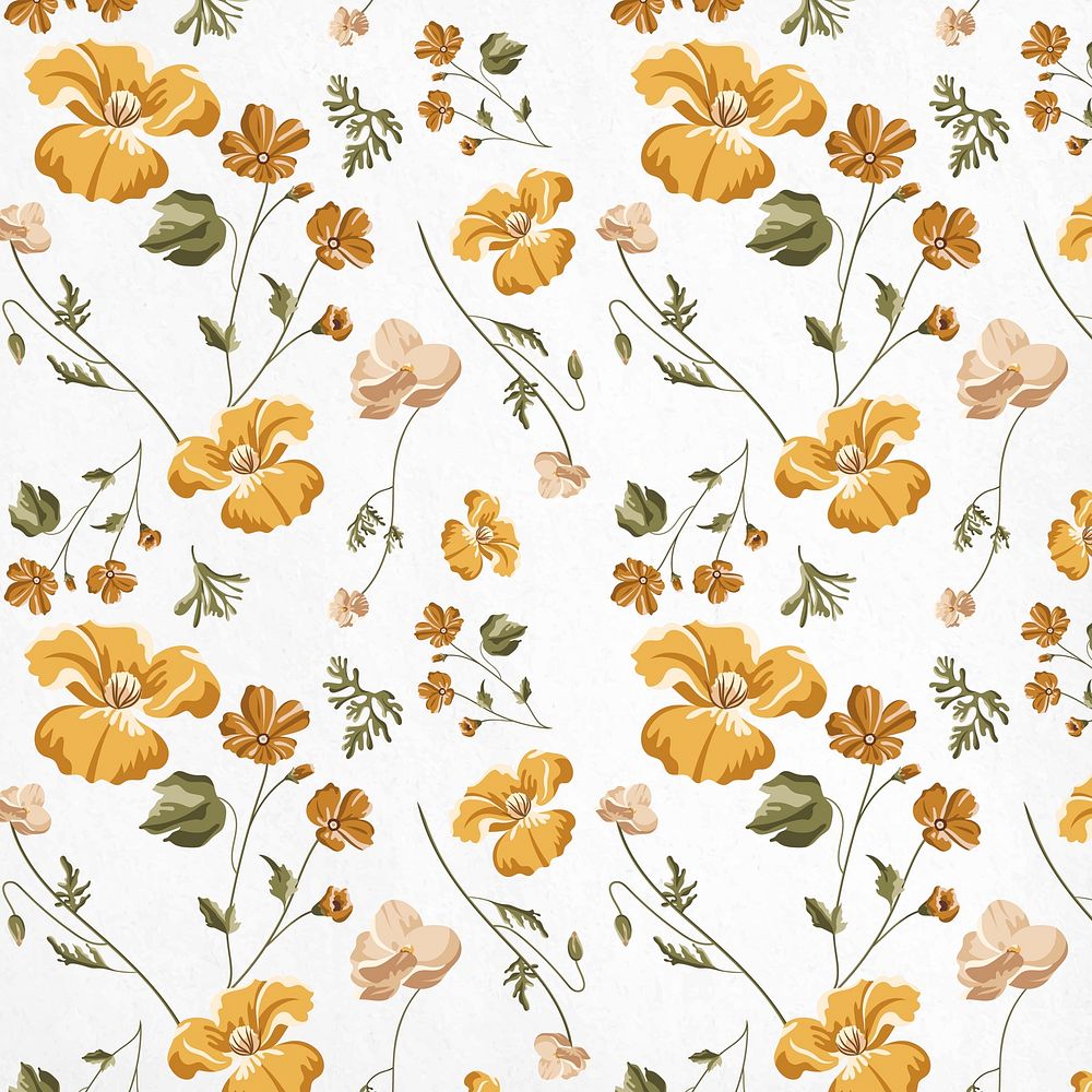 Yellow flowers on a white background 