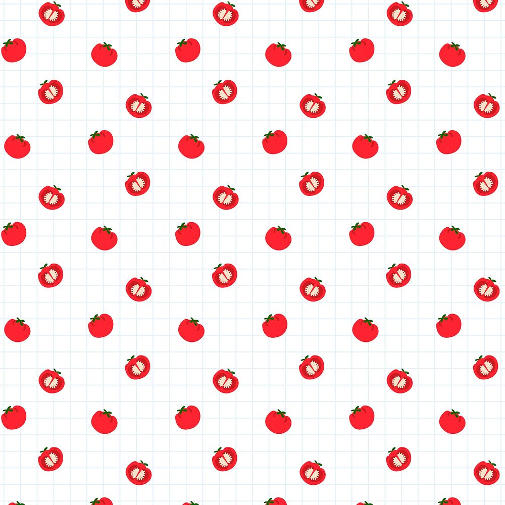 Cute red tomato pattern background