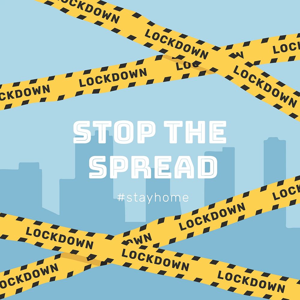 Stop the spread of Coronavirus template vector