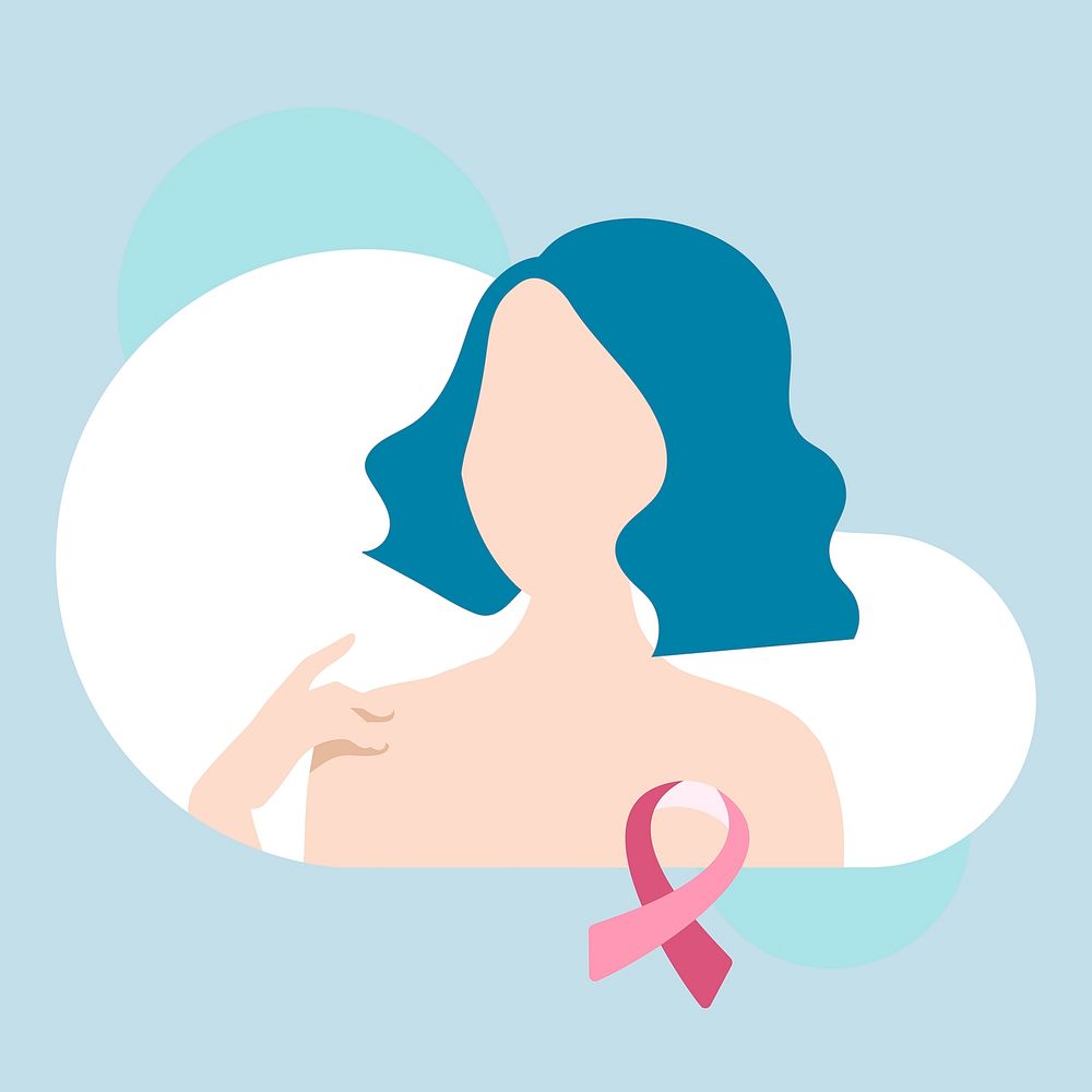 Pink ribbon for breast cancer awareness vector