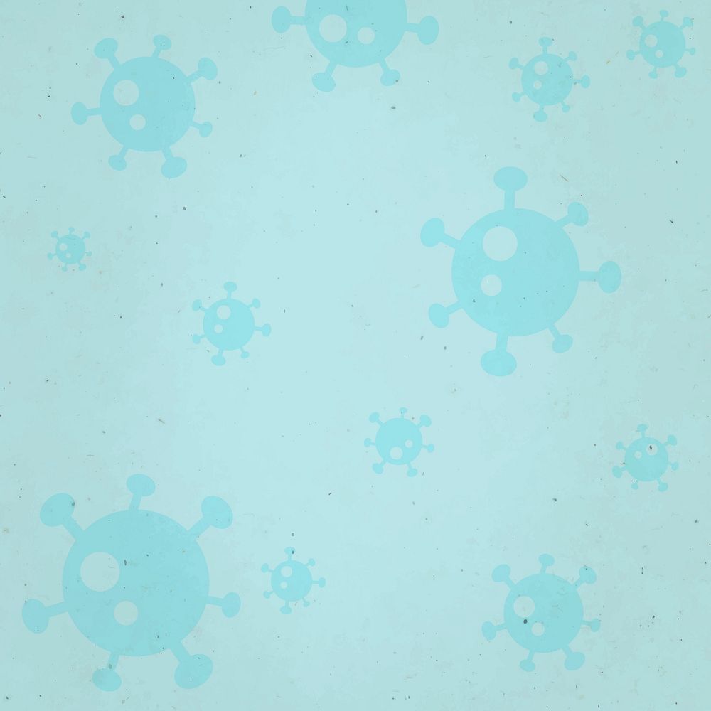 Blue coronavirus patterned background vector