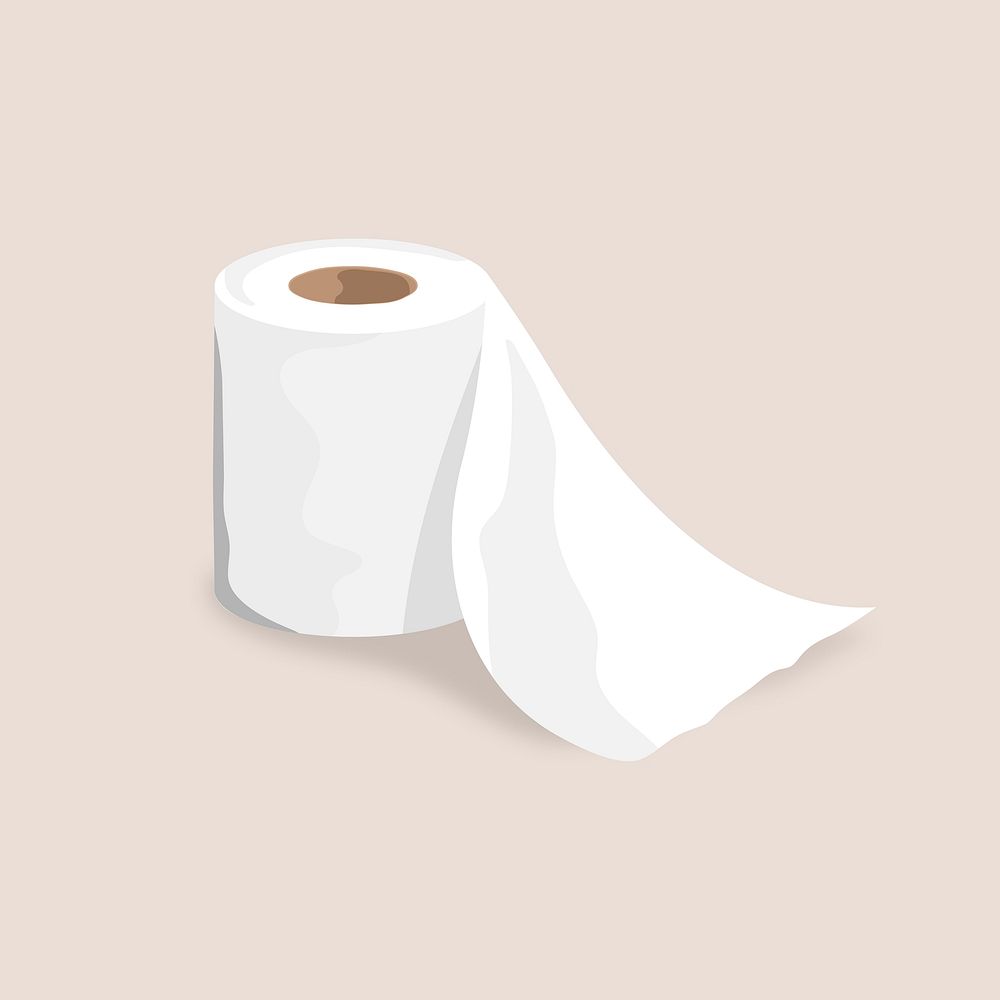 Toilet tissue roll element vector