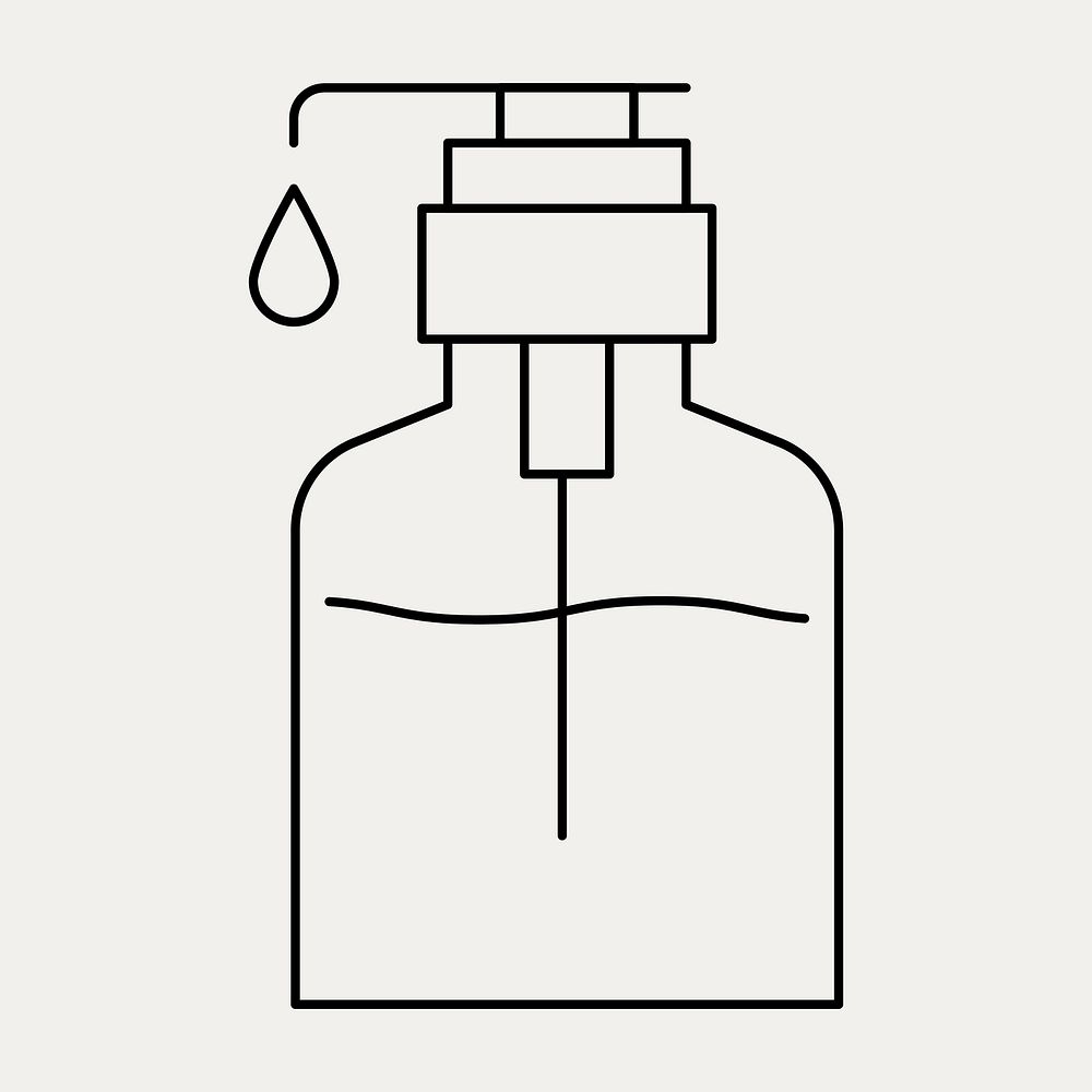 Hand sanitizer bottle to anti coronavirus element vector