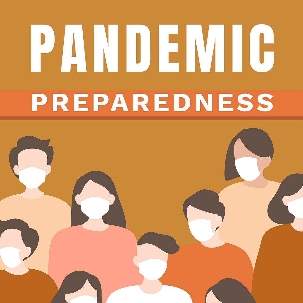 Pandemic preparedness social post vector