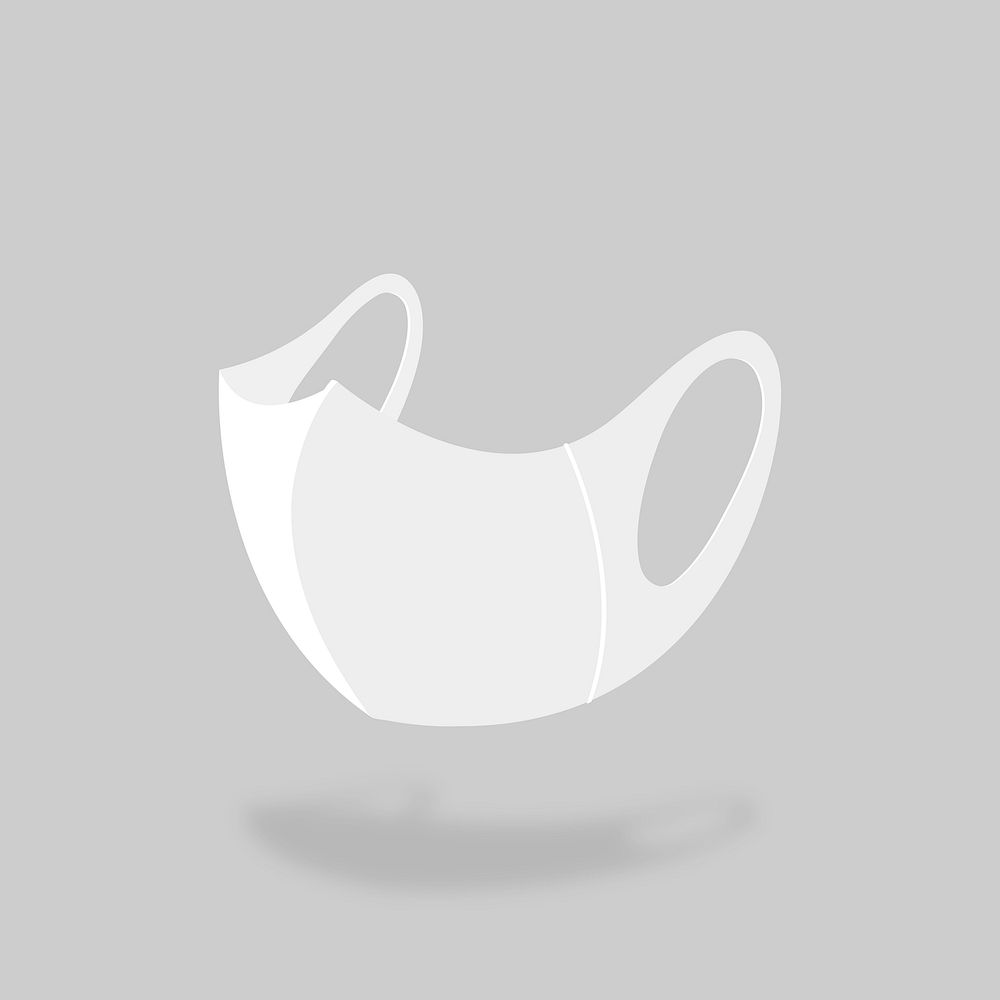 White face mask element vector vector