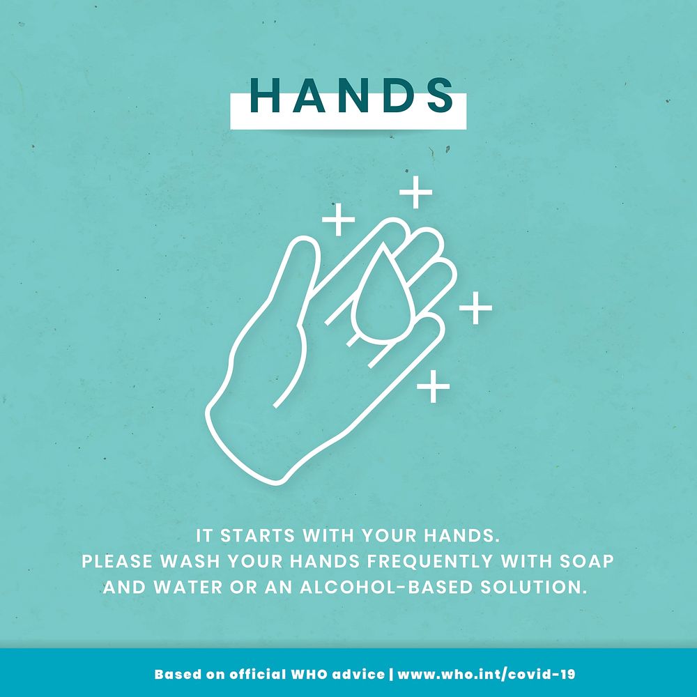 Wash your hands to prevent coronavirus instagram template vector 