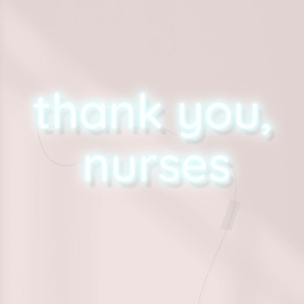 Thank you nurses for working to fight covid-19 neon sign 