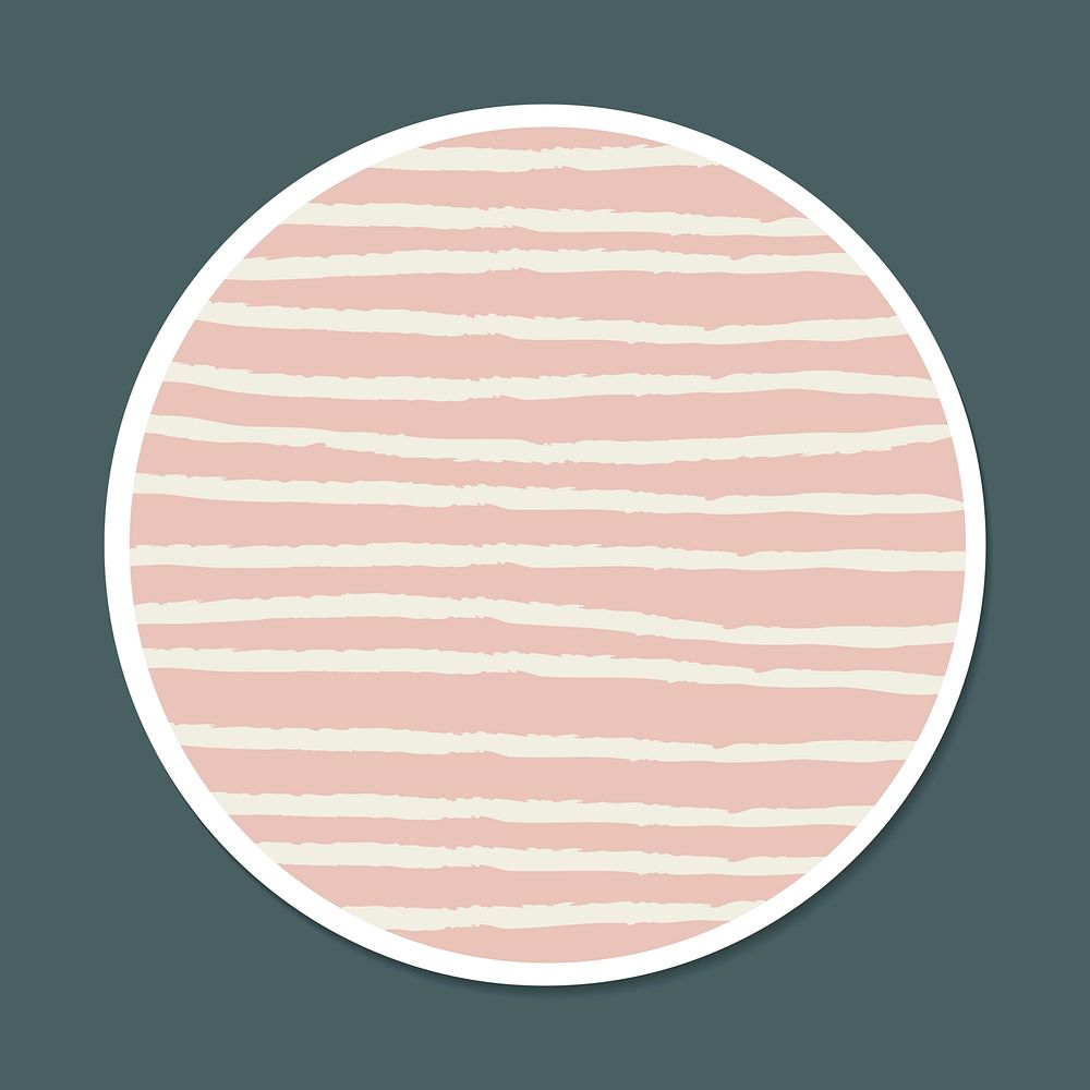 Minimal striped doodle social story highlight sticker vector
