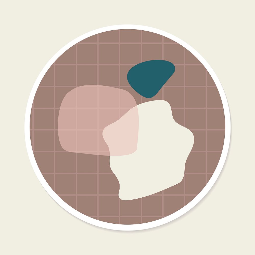 Minimal abstract doodle social story highlight sticker vector