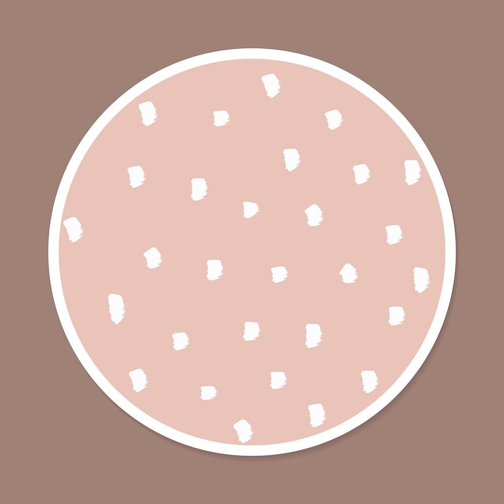 Minimal polka dot doodle social story highlight sticker vector