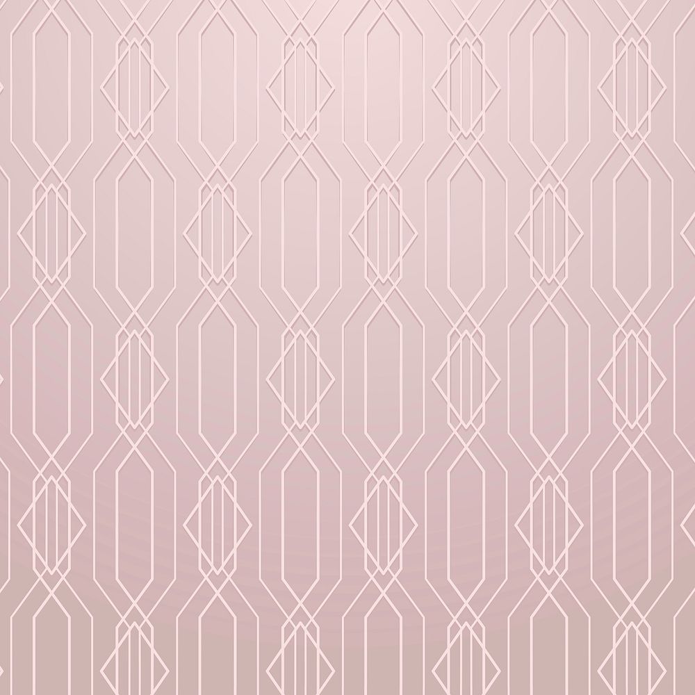 Seamless geometric pattern on a rose gold background vector