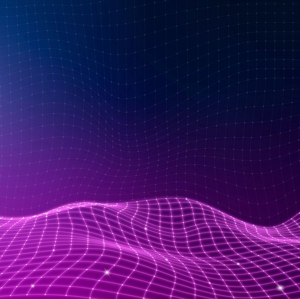 Purple 3D wave background vector