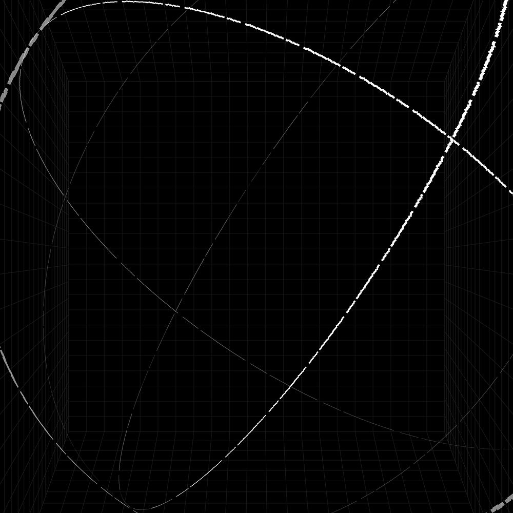 3D white outline sphere background vector
