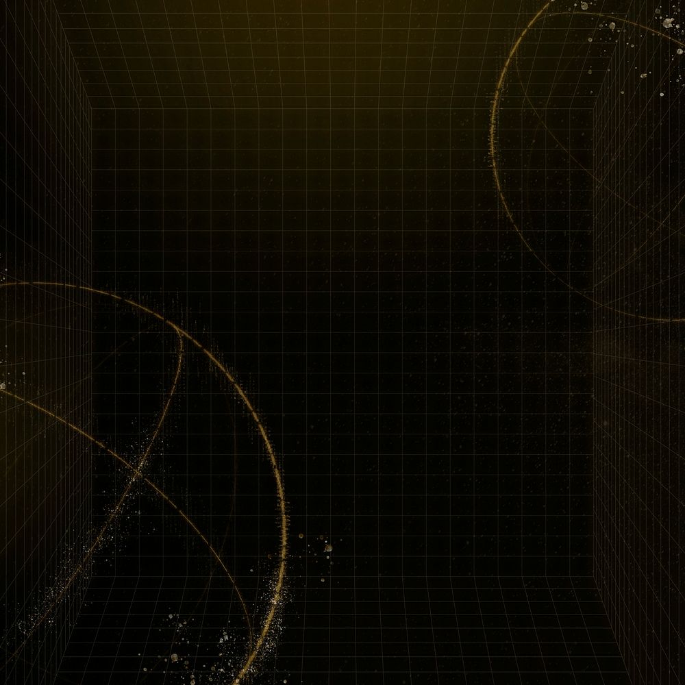 3D gold outline sphere background