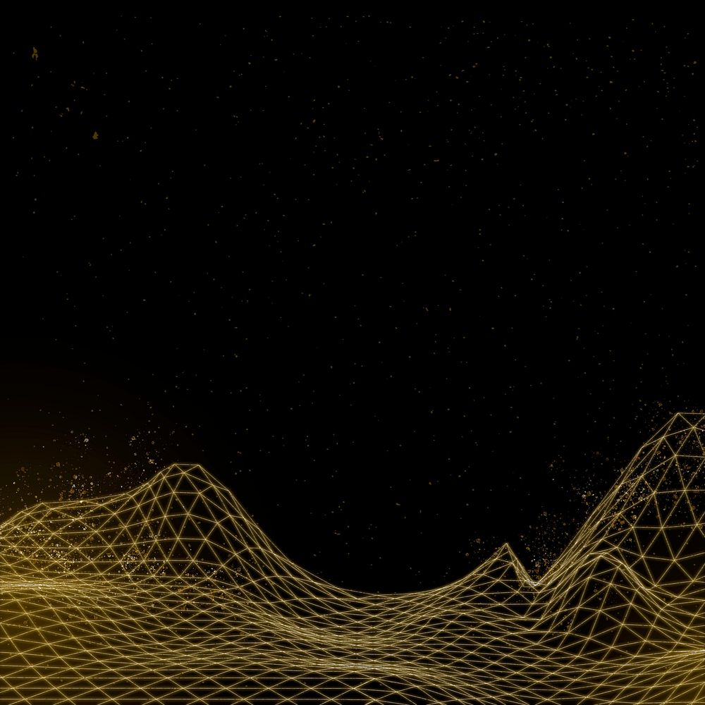 Gold 3D abstract wave pattern background