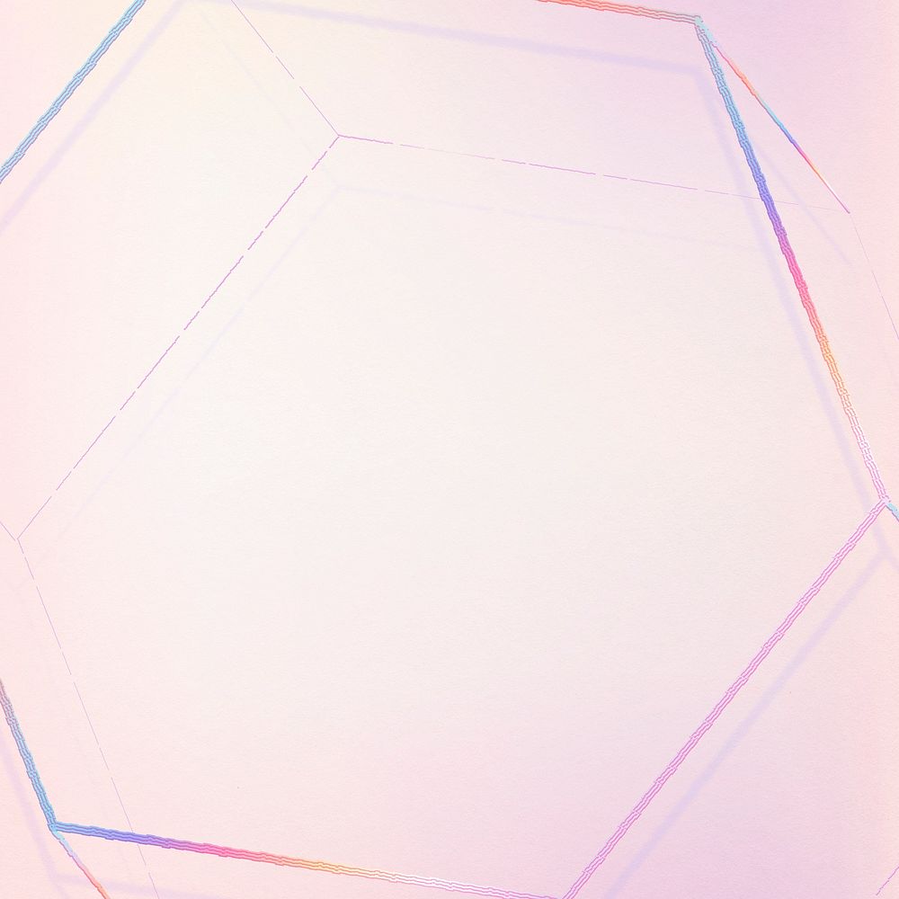 Pink geometric hexagonal prism psd 