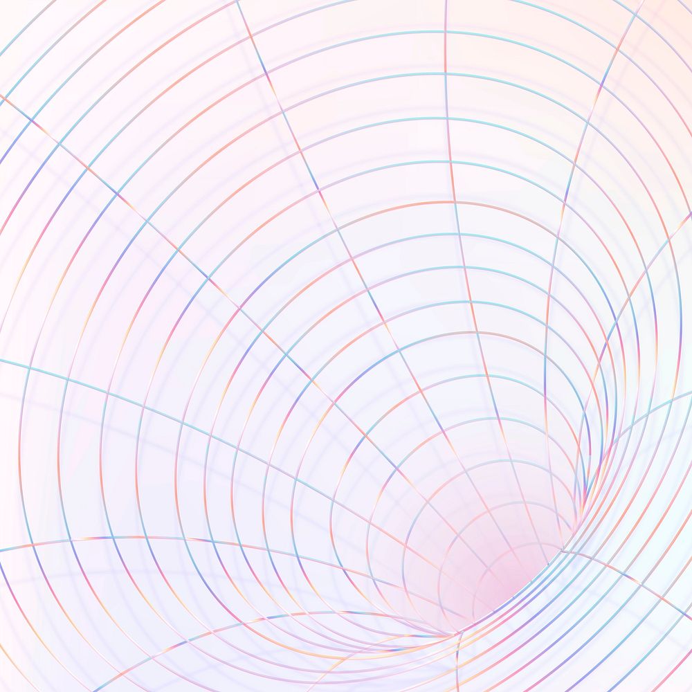 3D vector mystery vortex pastel pink