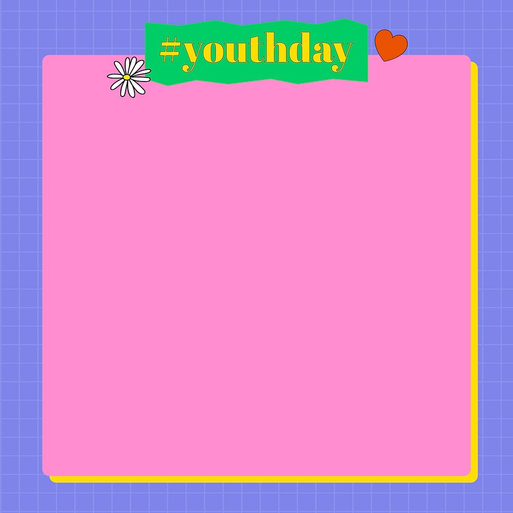 Pink and purple youthday background vector