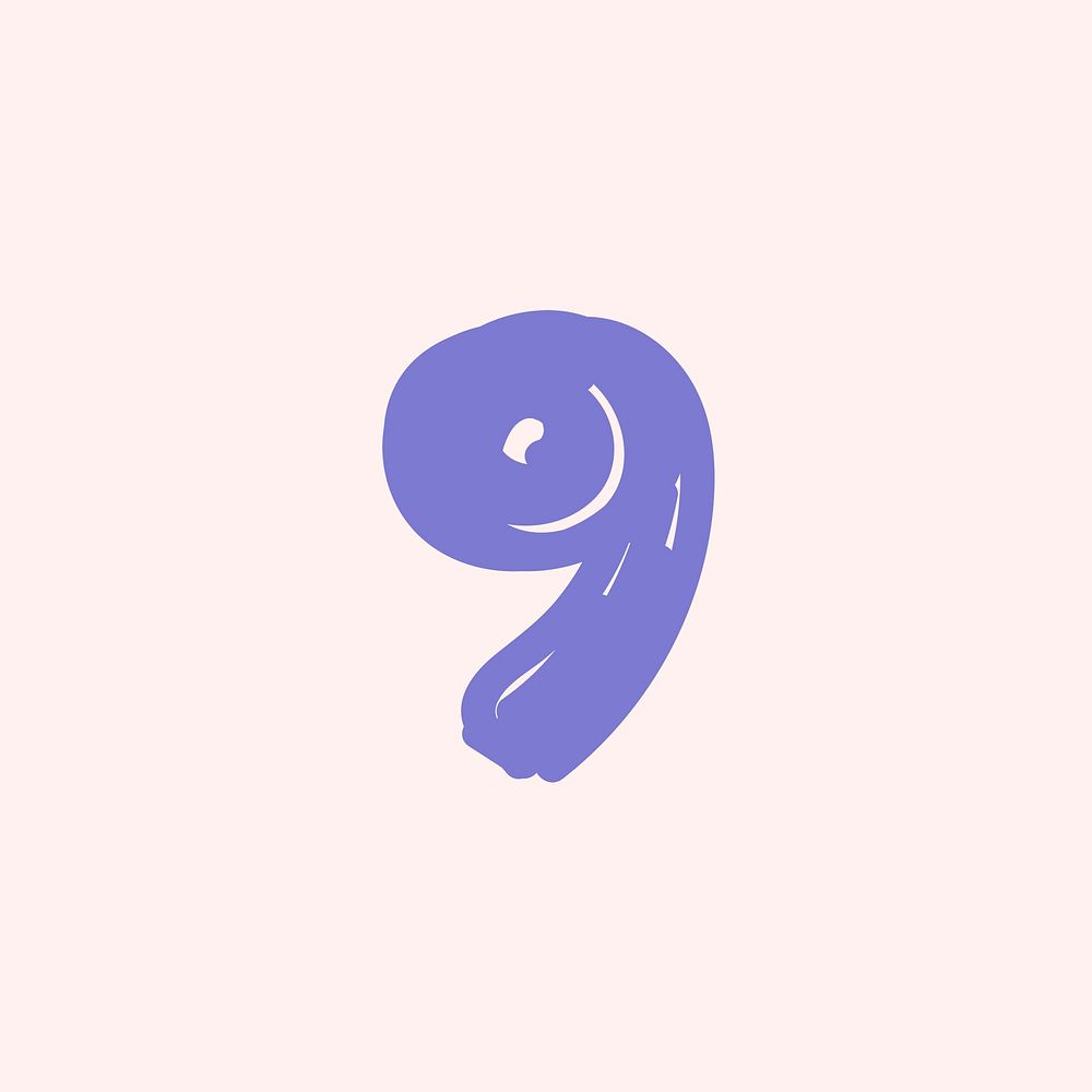 Comma symbol doodle typography handwritten