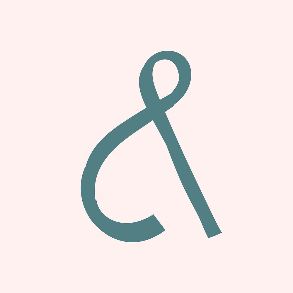 Ampersand symbol doodle typography handwritten