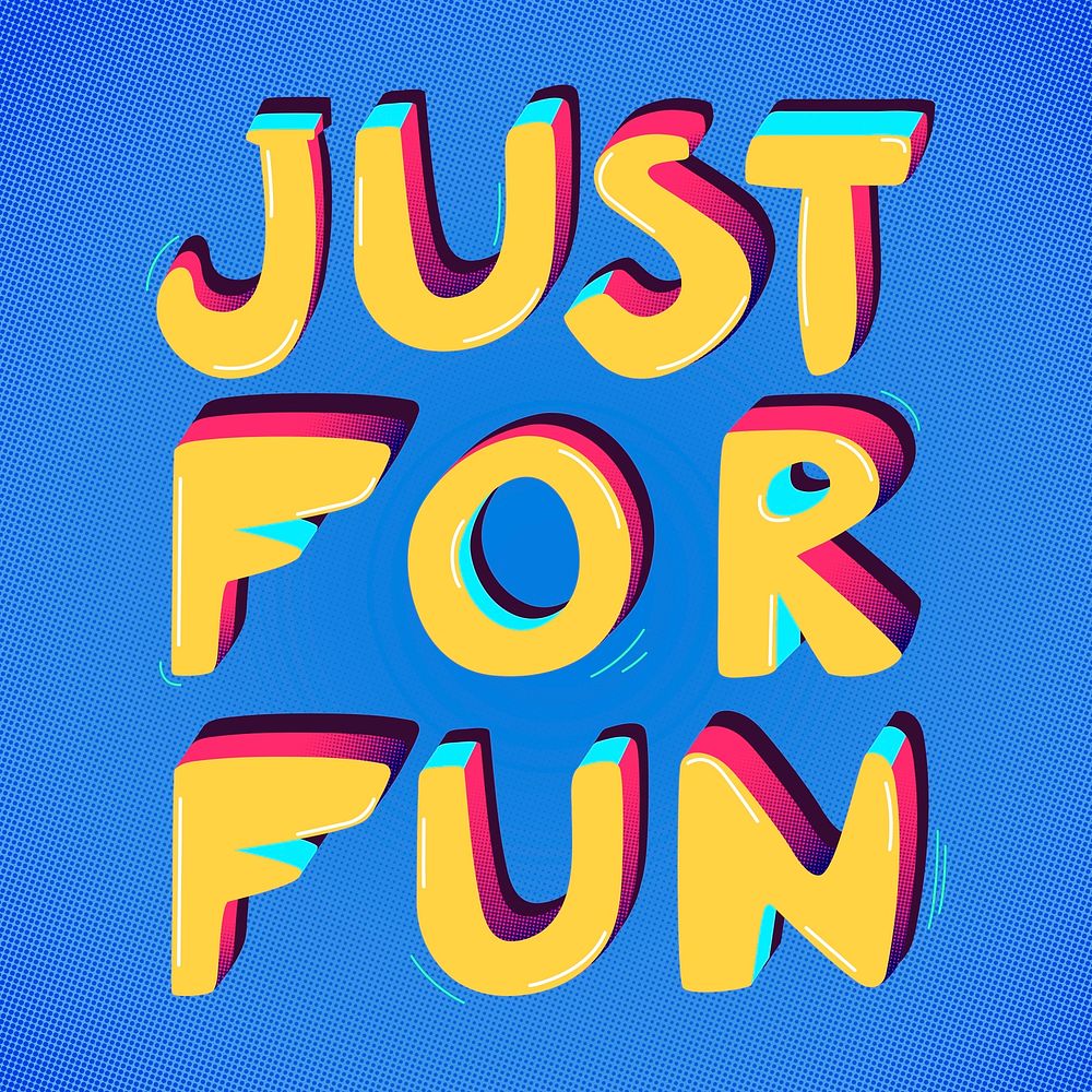 Just for fun funky psd message typography