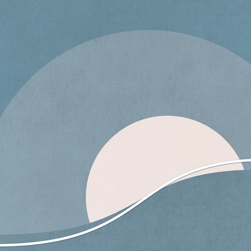 Landscape moon dull color minimal poster style