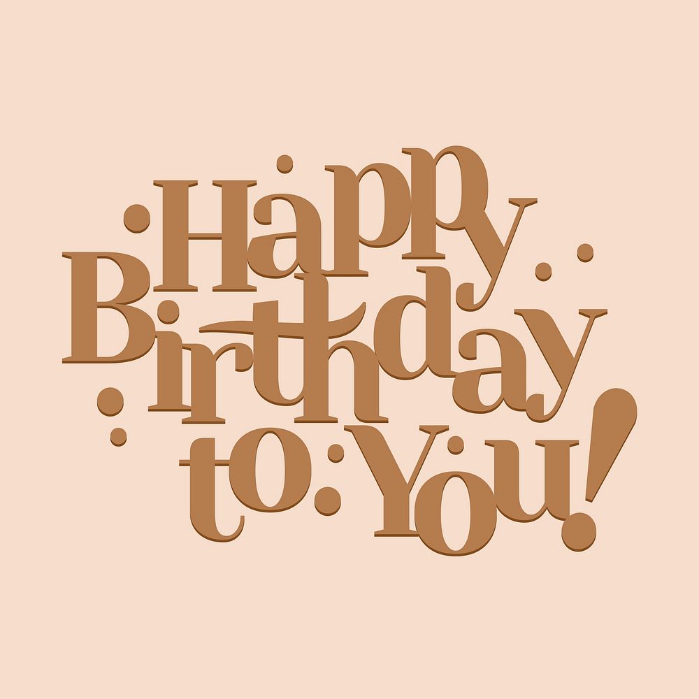 Fancy Happy birthday to you card vector