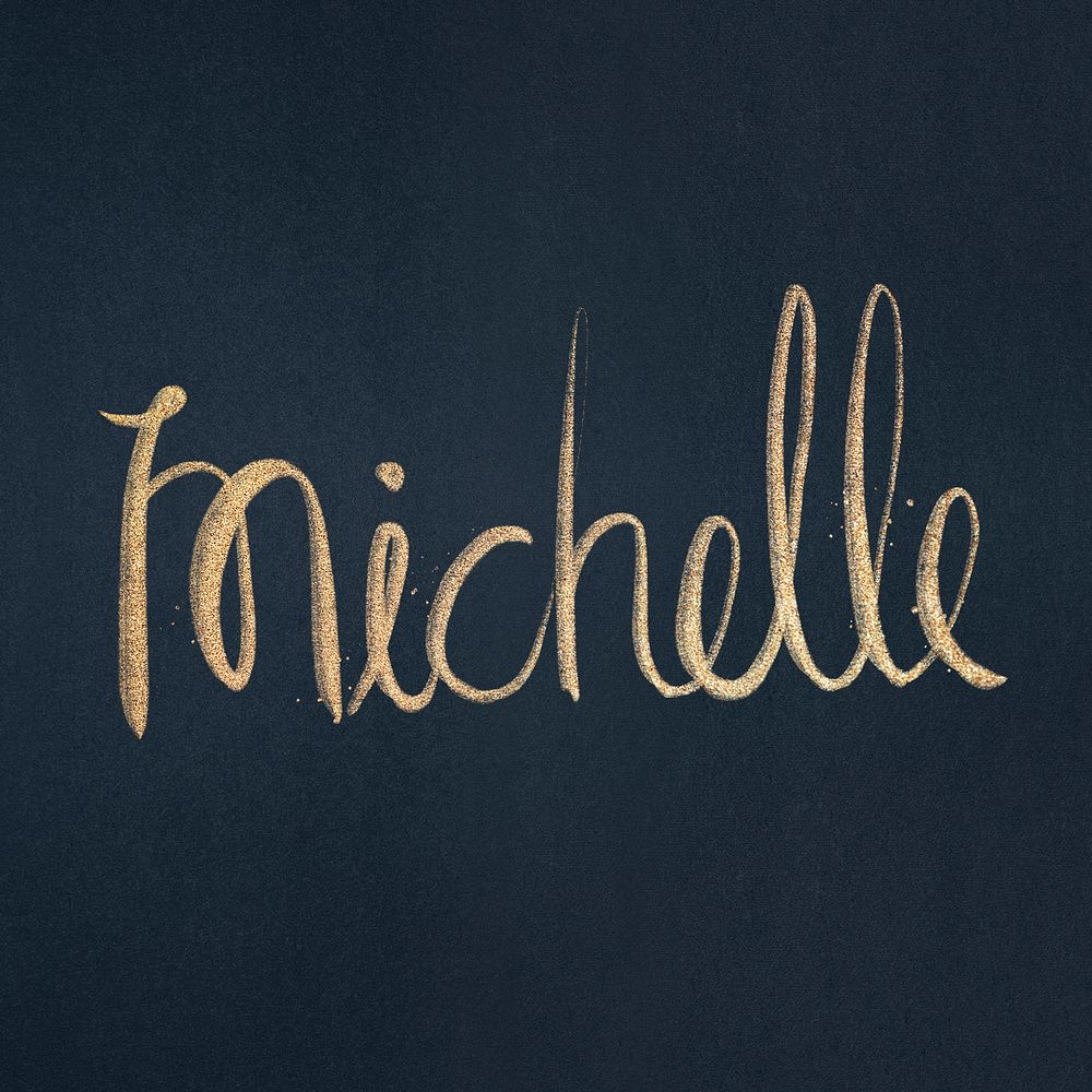 Michelle sparkling gold psd font typography
