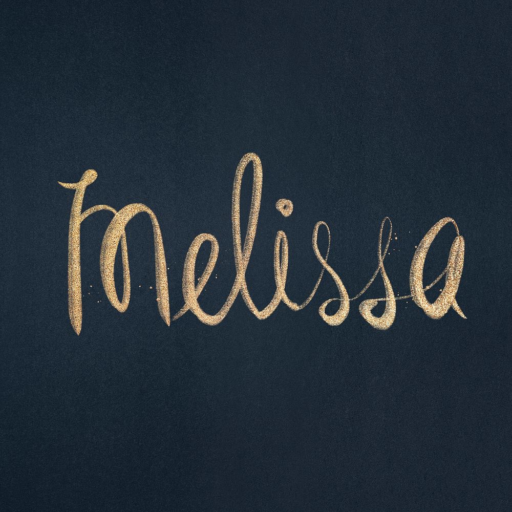 Melissa sparkling gold font psd typography