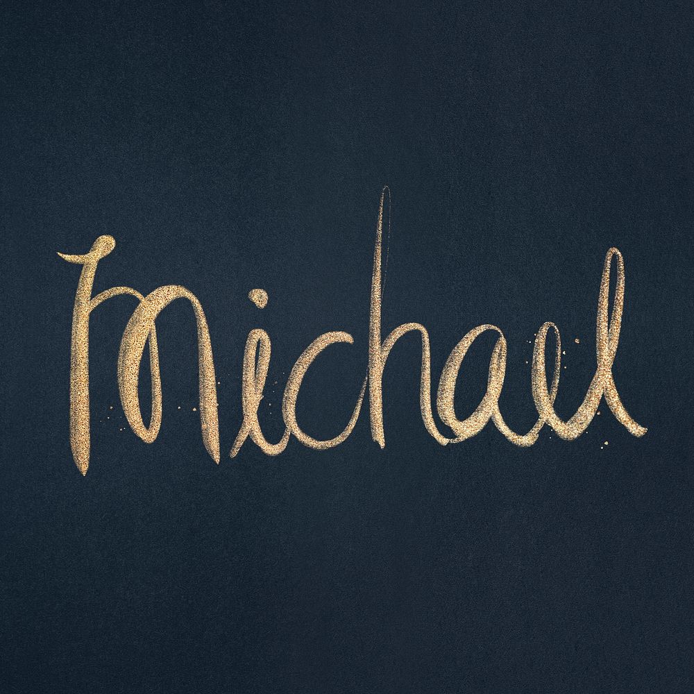 Michael sparkling psd gold font typography