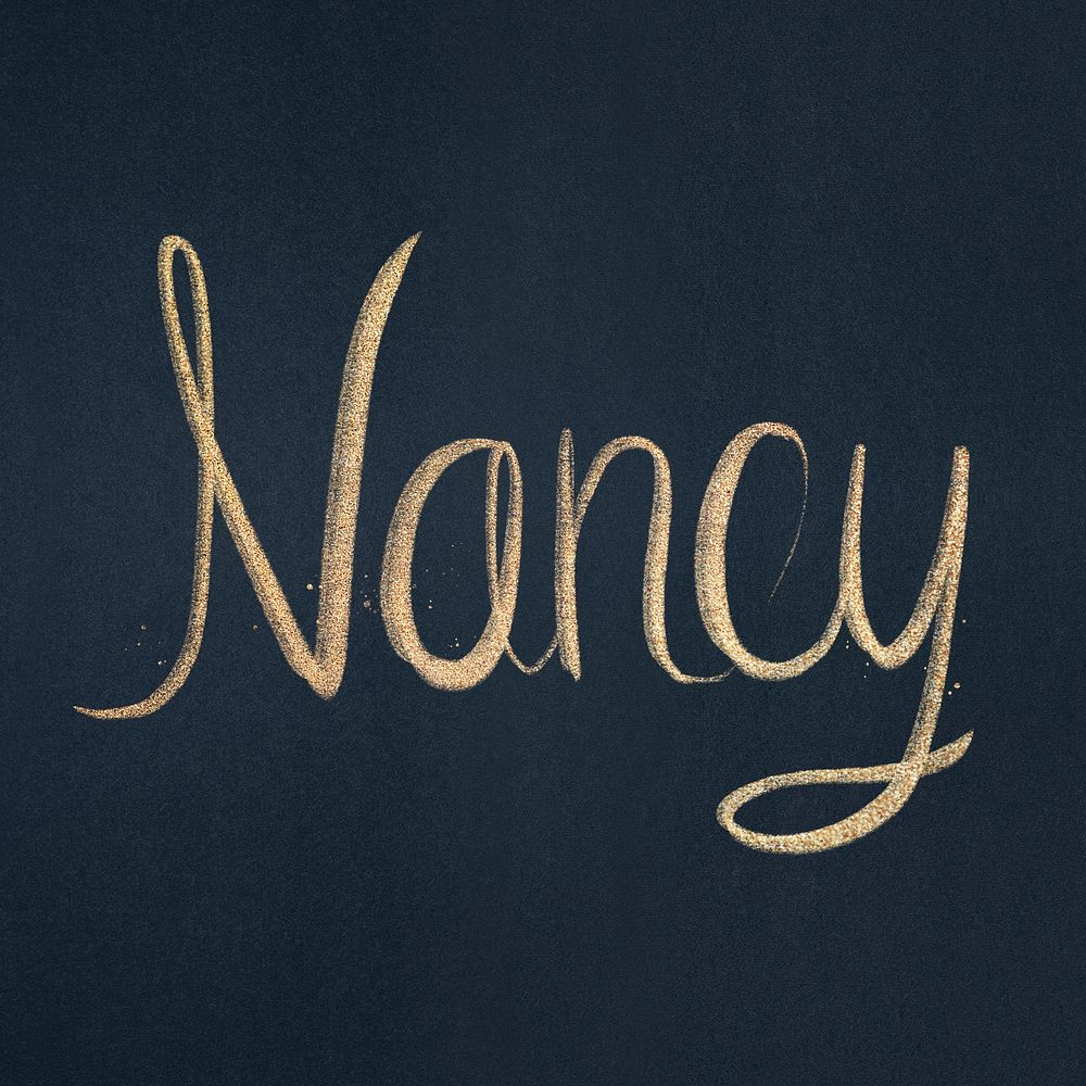 Nancy cursive gold psd font typography