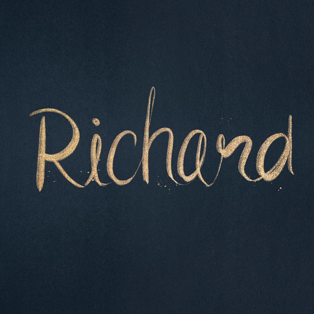 Psd Richard sparkling gold font typography