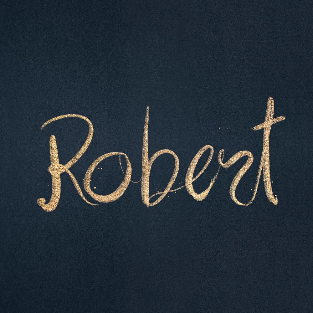 Robert sparkling gold psd font typography