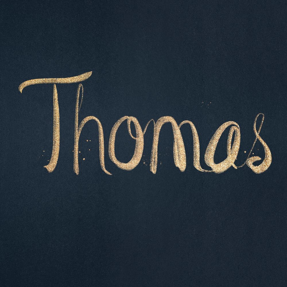 Thomas sparkling psd gold font typography