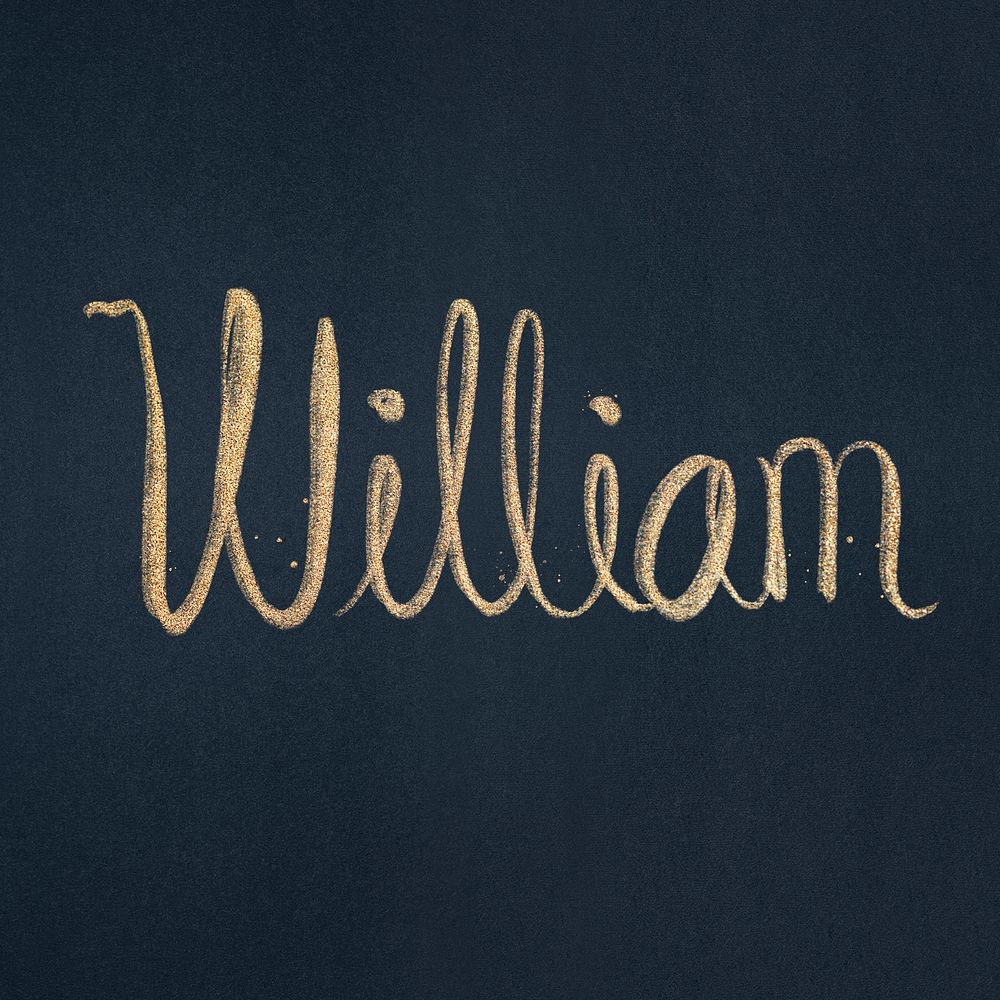 William sparkling psd gold font typography