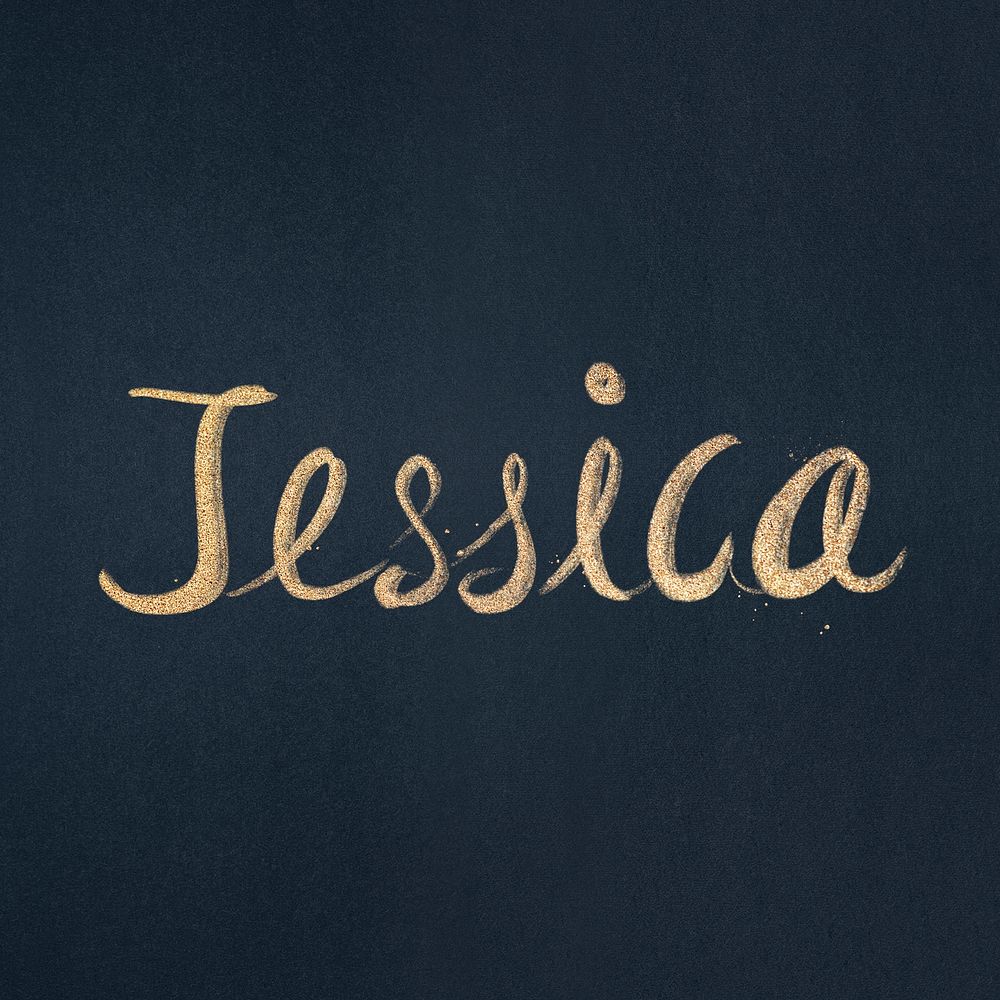 Jessica psd sparkling gold font typography