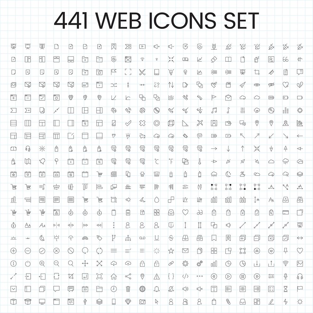 Set of computer icon vectors