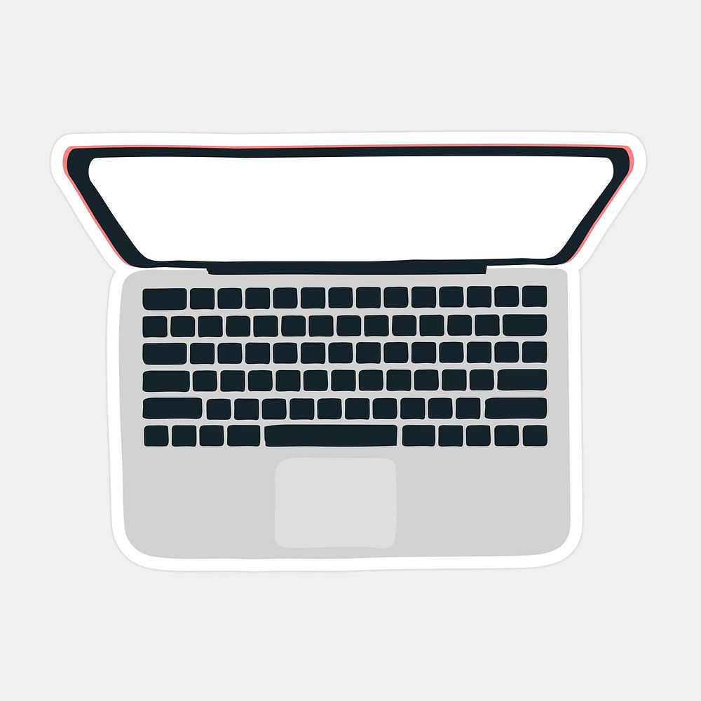 Digital laptop on a gray background illustration