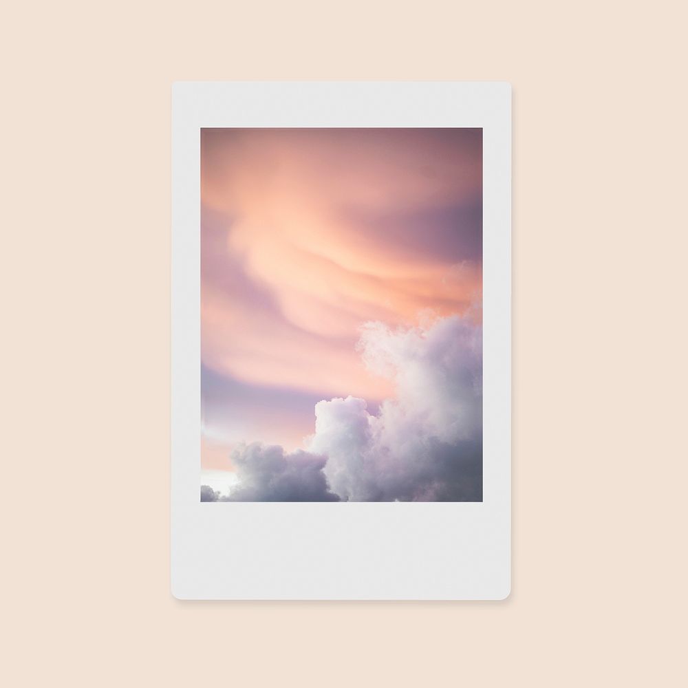 Instant photo frame mockup psd 