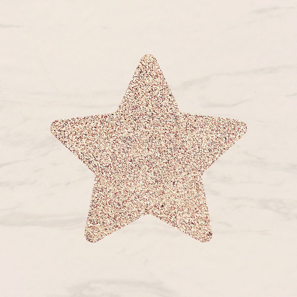 Glitter star sticker illustration