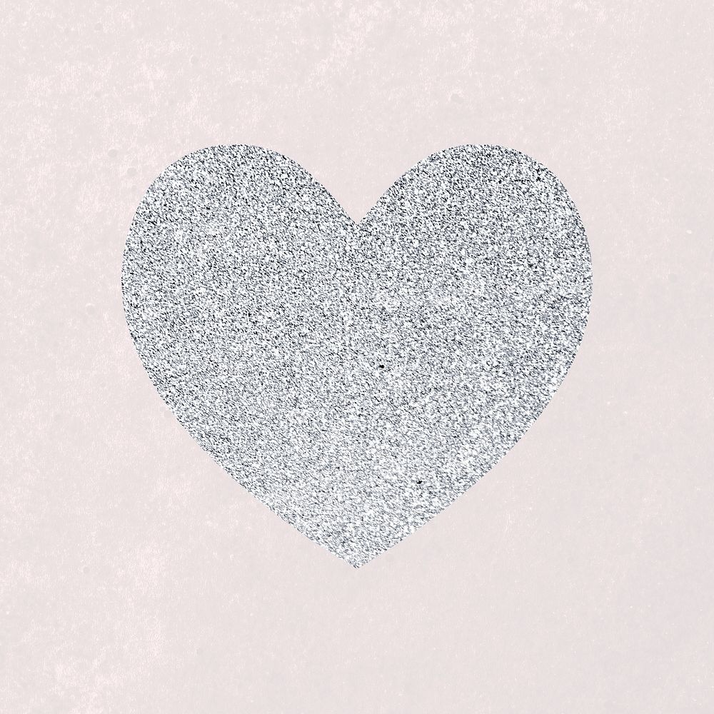 Glitter heart sticker illustration