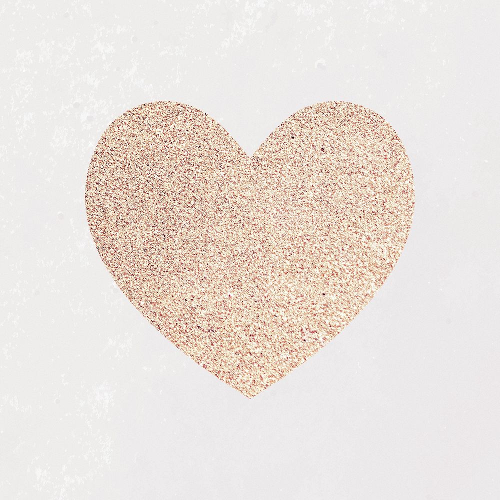 Glitter heart sticker illustration