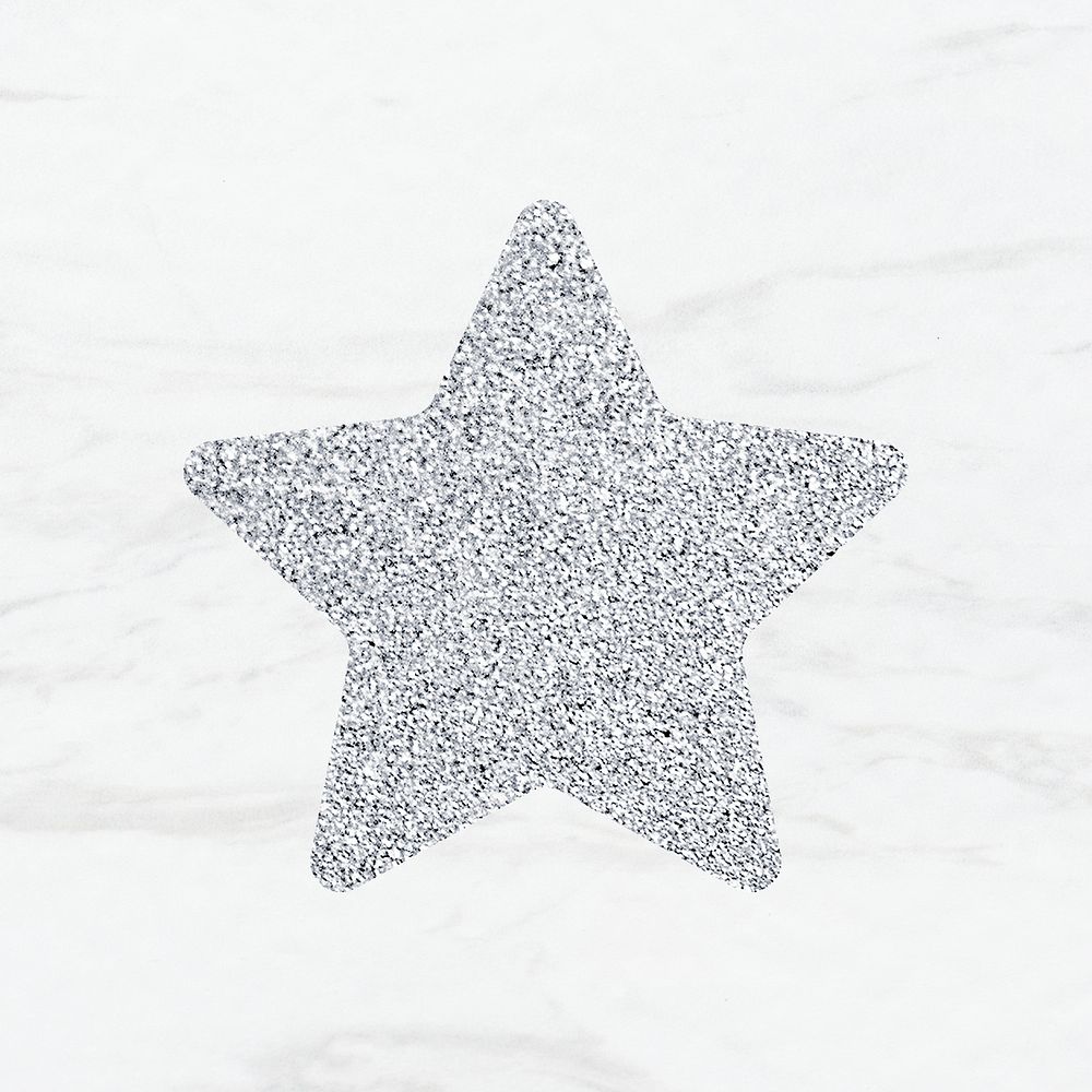 Glitter star sticker illustration