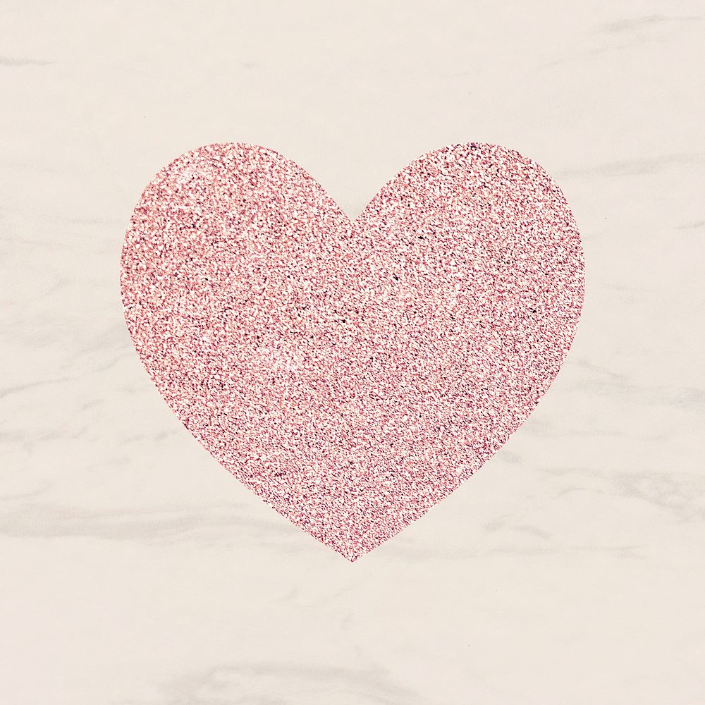 Glitter heart sticker illustration