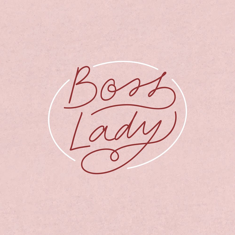 Boss lady on a pink background vector