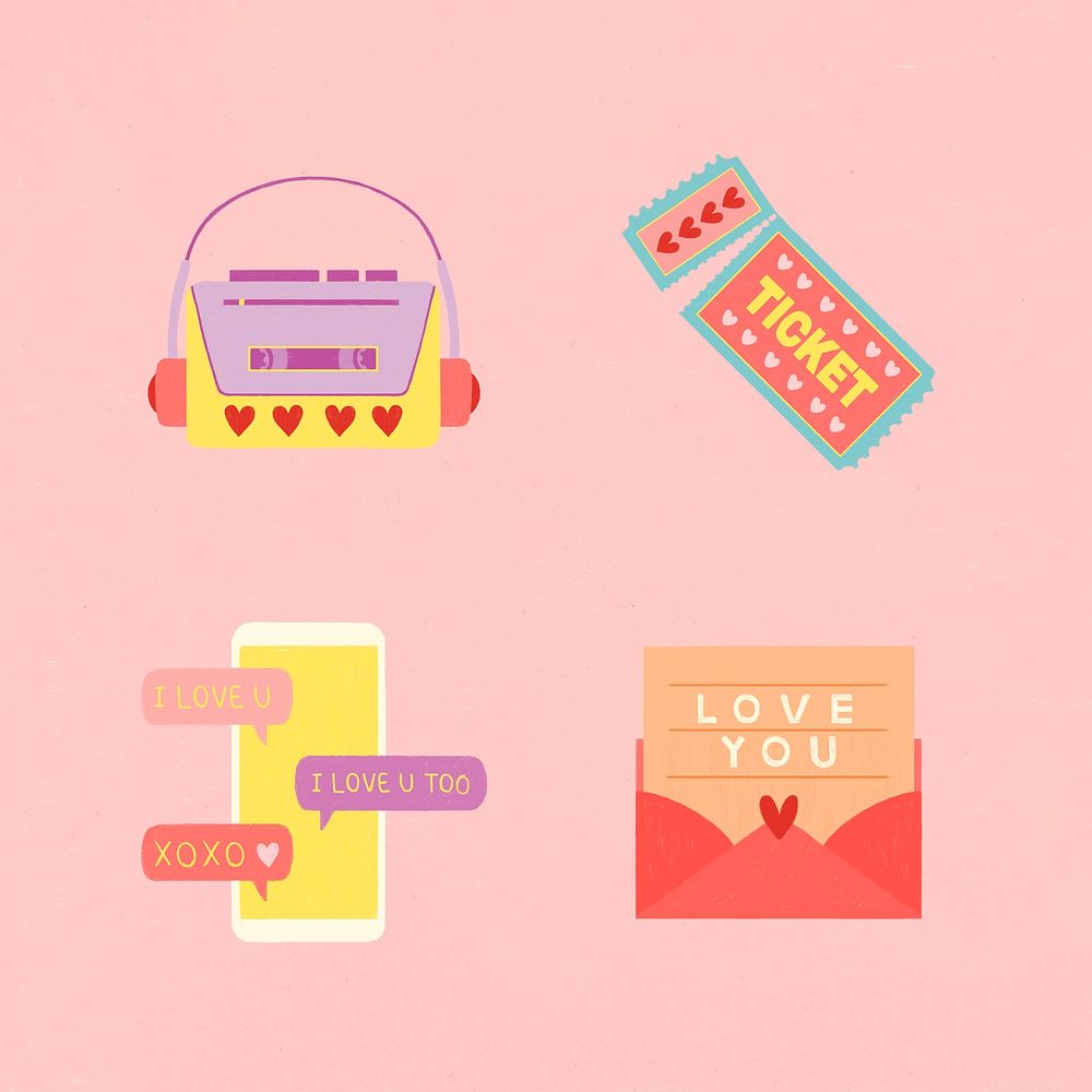 Love icon collection Illustration